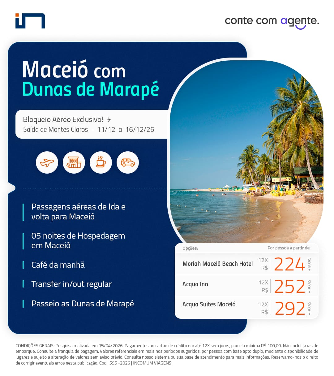 Dezembro em Maceió (Pacote Aéreo)