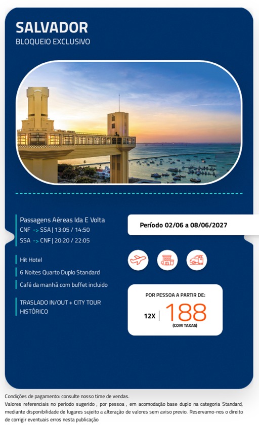 Junho em Salvador (Pacote Aéreo)