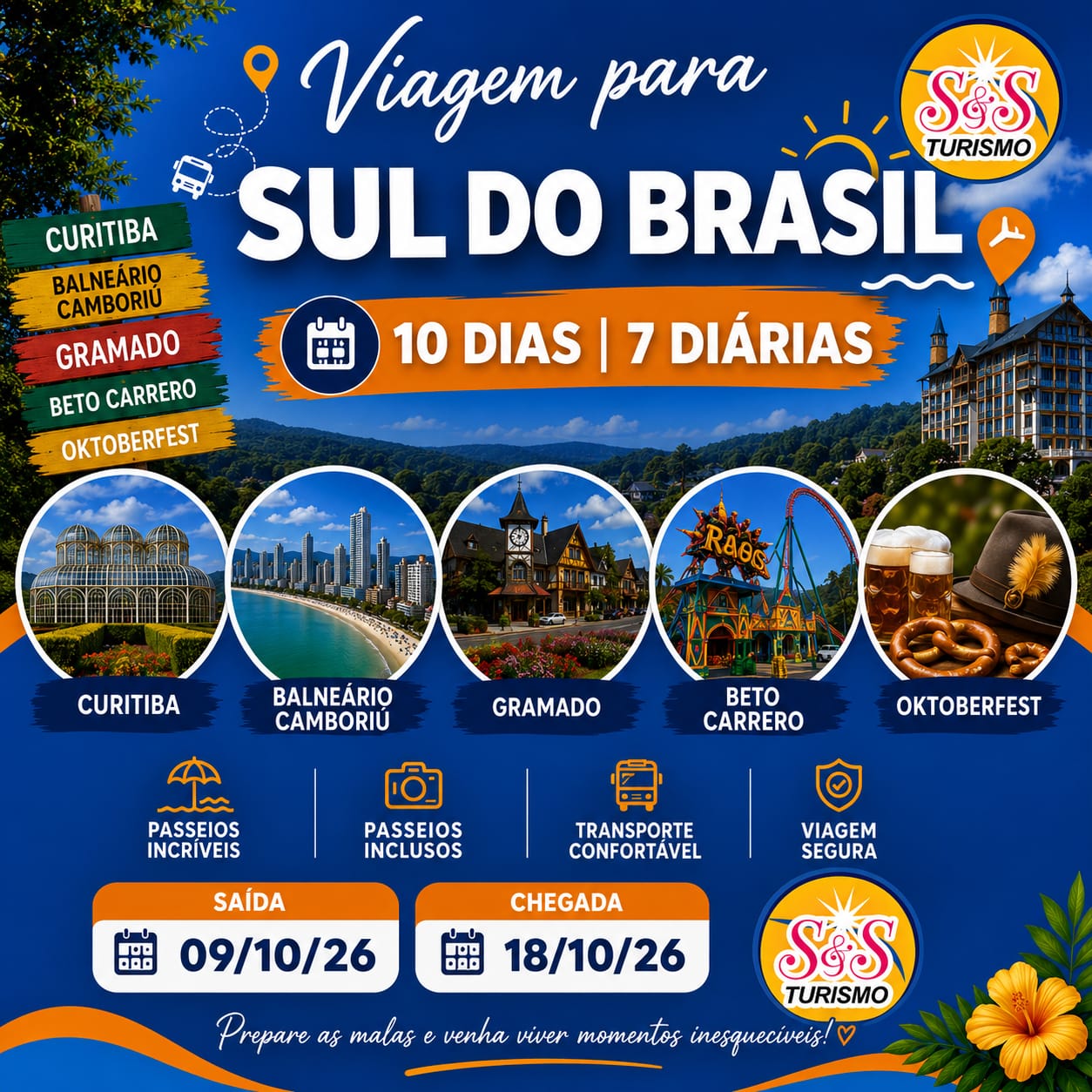 Outubro no Sul (Curitiba+B.Camburiú+Gramado)